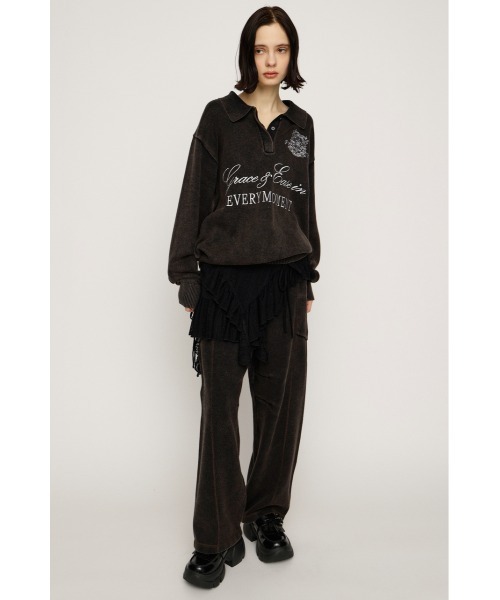 SLY(スライ)の「SWEAKNIT WASHED PT スウィークニット ウォッシュド パンツ 秋服 冬服(スウェットパンツ・レディース・ブラック/ブラウン系その他2/杢グレー・FREE)」の11枚目の写真