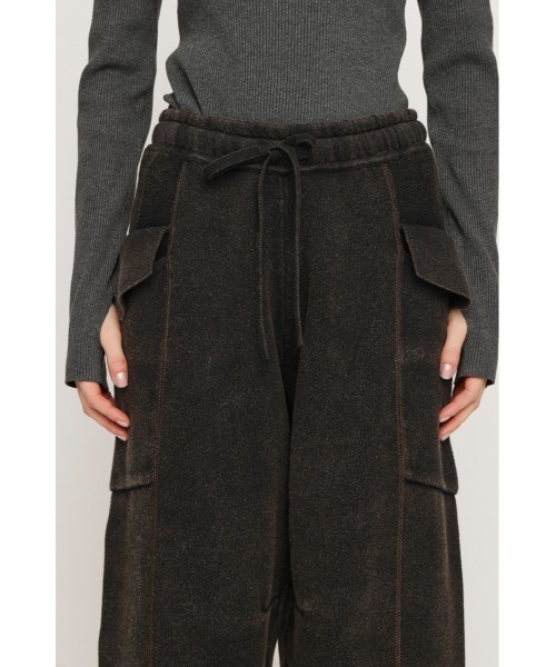 SLY(スライ)の「SWEAKNIT WASHED PT スウィークニット ウォッシュド パンツ 秋服 冬服(スウェットパンツ・レディース・ブラック/ブラウン系その他2/杢グレー・FREE)」の15枚目の写真