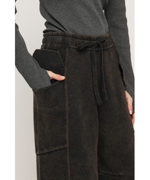 SLY(スライ)の「SWEAKNIT WASHED PT スウィークニット ウォッシュド パンツ 秋服 冬服(スウェットパンツ・レディース・ブラック/ブラウン系その他2/杢グレー・FREE)」の17枚目の写真