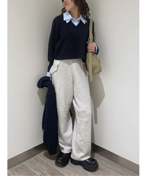 SLY(スライ)の「SWEAKNIT WASHED PT スウィークニット ウォッシュド パンツ 秋服 冬服(スウェットパンツ・レディース・ブラック/ブラウン系その他2/杢グレー・FREE)」の19枚目の写真