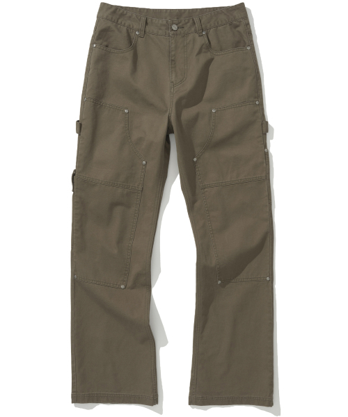 NOT4NERD(ノットフォーナード)の「Double Knee Carpenter Flare Fit Cotton Pants - Khaki(その他パンツ・レディース・その他・MEDIUM/LARGE/X-LARGE)」の2枚目の写真