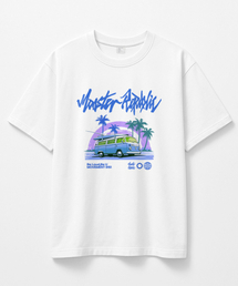 トロピカルブルーTシャツホワイト_8151