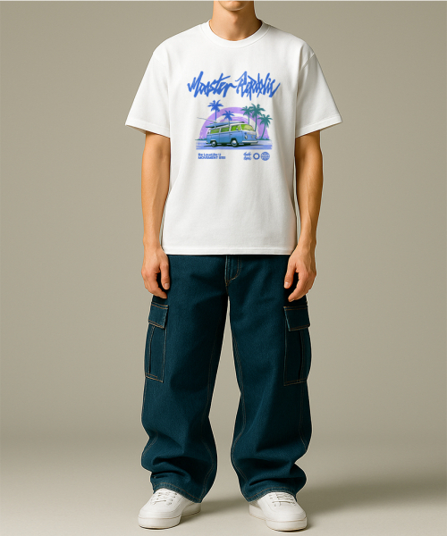 MONSTER REPUBLIC(モンスターリパブリック)の「トロピカルブルーTシャツホワイト_8151(Tシャツ/カットソー・レディース・その他・SMALL/MEDIUM/LARGE/X-LARGE)」の2枚目の写真