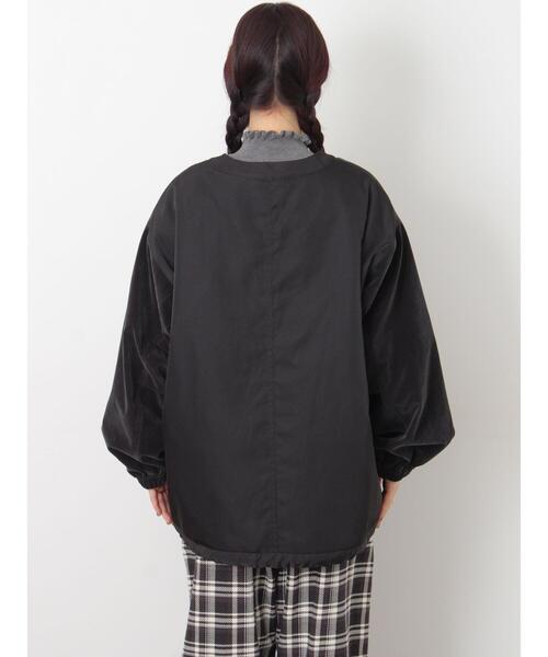 Samansa Mos2（サマンサ モスモス）の「ベロアドッキングブルゾン（ブルゾン・レディース・ブラック/カーキ/ベージュ/キナリ・F）」の10枚目の写真