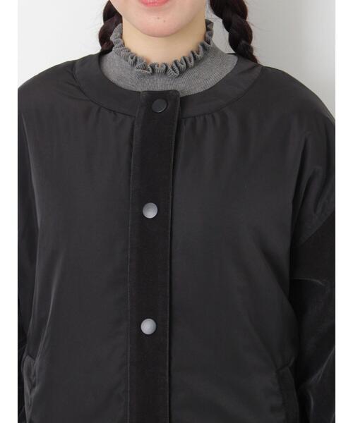 Samansa Mos2（サマンサ モスモス）の「ベロアドッキングブルゾン（ブルゾン・レディース・ブラック/カーキ/ベージュ/キナリ・F）」の11枚目の写真