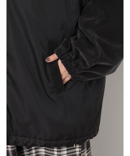 Samansa Mos2（サマンサ モスモス）の「ベロアドッキングブルゾン（ブルゾン・レディース・ブラック/カーキ/ベージュ/キナリ・F）」の13枚目の写真