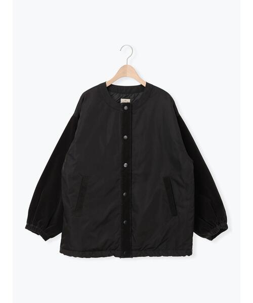 Samansa Mos2（サマンサ モスモス）の「ベロアドッキングブルゾン（ブルゾン・レディース・ブラック/カーキ/ベージュ/キナリ・F）」の20枚目の写真