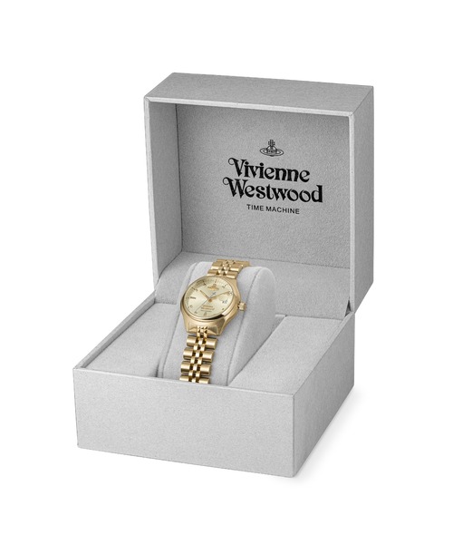 Vivienne Westwood（ヴィヴィアンウエストウッド）の「「Vivienne Westwood/ヴィヴィアン・ウエストウッド」リトル キャンバーウェル - レディース シャンパン サンレイ ダイヤル & ゴールド ブレスレット（アナログ腕時計・レディース・ゴールド・29mm）」の10枚目の写真