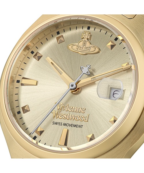 Vivienne Westwood（ヴィヴィアンウエストウッド）の「「Vivienne Westwood/ヴィヴィアン・ウエストウッド」リトル キャンバーウェル - レディース シャンパン サンレイ ダイヤル & ゴールド ブレスレット（アナログ腕時計・レディース・ゴールド・29mm）」の9枚目の写真