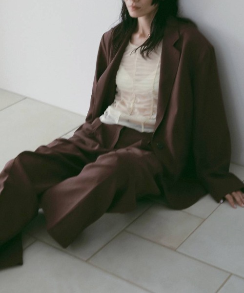 anuke(アンヌーク)の「anuke Linen Tuck Pants リネンタックパンツ/62610706(その他パンツ・レディース・ブラウン・36)」の4枚目の写真