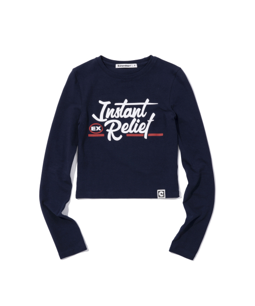 EXTRAORDINARY(エクストラオーディナリー)の「インスタントリリーフW_ロングスリーブ ネイビー(Tシャツ/カットソー・レディース・その他・FREE)」の2枚目の写真
