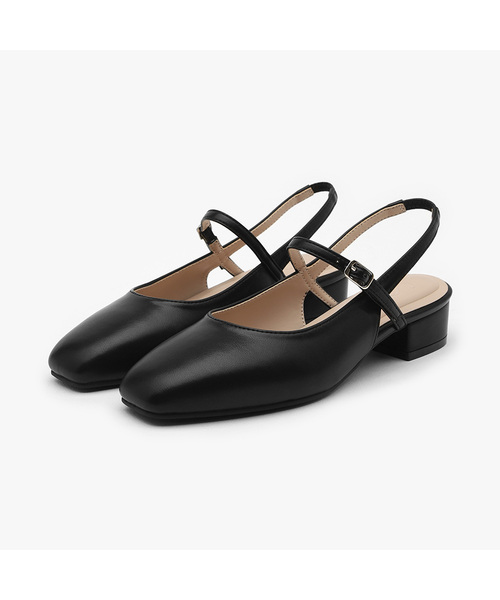 SAPPUN(サプン)の「Daphney メリージェーン スリングバック フラットシューズ (3cm)(バレエシューズ・レディース・ベージュ/ブラック/アイボリー/ライトイエロー・22.5cm/23cm/23.5cm/24cm/24.5cm/25cm/25.5cm)」の3枚目の写真