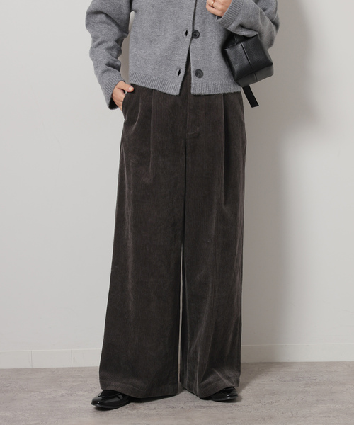 JOURNAL STANDARD relume（ジャーナルスタンダード　レリューム）の「《追加2》ウォッシャブルコーデュロイタックワイドパンツ（その他パンツ・レディース・ホワイト/サックスブルー/チャコールグレー・40/38/36）」の8枚目の写真