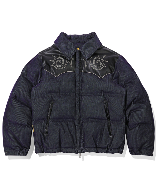 MAINBOOTH(メインブース)の「Woody Duck Down Jacket(BLUE)(ダウンジャケット/コート・レディース・その他・2/3)」の1枚目の写真