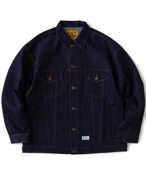 FAT(エフエイティー)の「MACKTRUCKER(デニムジャケット・メンズ・ブルー/サックスブルー・JUMBO(XXL)/FAT(XL)/SKINNY(L)/TITCH(M))」の2枚目の写真