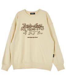 トラックアンドフィールド オーバーサイズ ドロップショルダー スウェット_バター