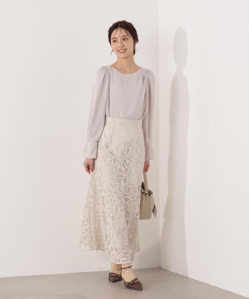 PROPORTION BODY DRESSING(プロポーションボディドレッシング)の「パール付きニュアンスネックブラウス / 1216110003(シャツ/ブラウス・レディース・ピンク/ホワイト系その他/ダークグレー・MEDIUM/SMALL)」の16枚目の写真