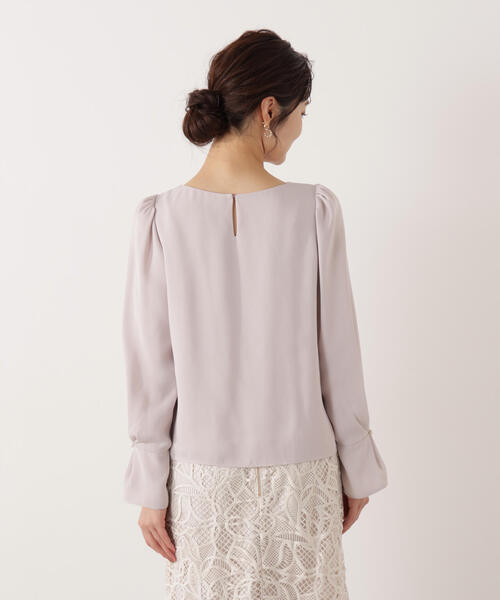 PROPORTION BODY DRESSING(プロポーションボディドレッシング)の「パール付きニュアンスネックブラウス / 1216110003(シャツ/ブラウス・レディース・ピンク/ホワイト系その他/ダークグレー・MEDIUM/SMALL)」の12枚目の写真