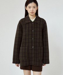 HOWUS（ホワス）の「MARGARET HAND JACKET (BROWN CHECK)（チェスターコート）」