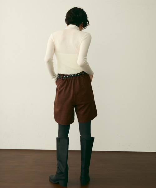 Trish（トリッシュ）の「タートルネックリブ編みニットプルオーバー（ニット/セーター・レディース・ホワイト/チャコールグレー/ブラック/ブラウン/アイボリー・FREE）」の14枚目の写真