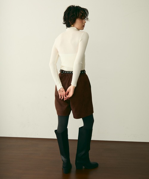 Trish（トリッシュ）の「タートルネックリブ編みニットプルオーバー（ニット/セーター・レディース・ホワイト/チャコールグレー/ブラック/ブラウン/アイボリー・FREE）」の15枚目の写真