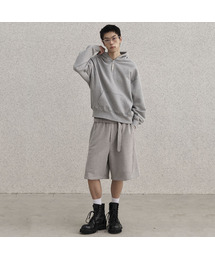 SENTAIR（センテア）の「ベルト付きバミューダワイドパンツ_メランジグレー（その他パンツ）」
