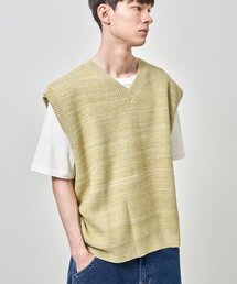 AOTT（アンアウトピット）の「ツートン配色ニットベストライム（ベスト）」