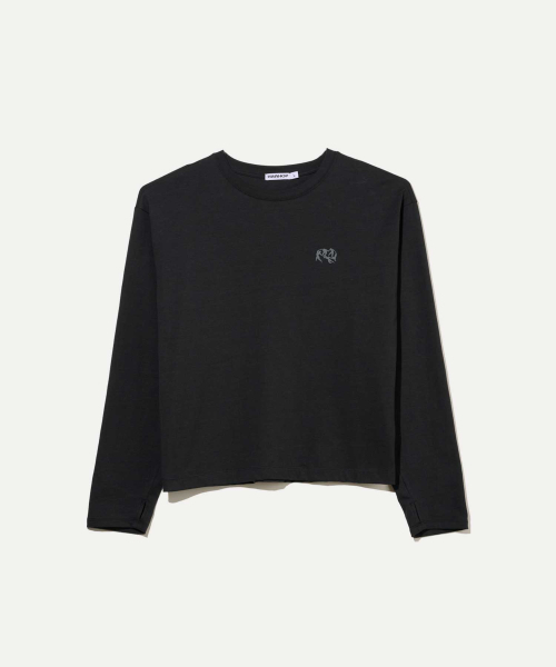 HWAHOP(ファファプ)の「(ACT03 オガム) サムズ クロップ 長袖Tシャツ BK(Tシャツ/カットソー・メンズ・その他・LARGE/SMALL)」の1枚目の写真