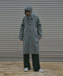 LAD EDITION（ラッドエディション）の「ヘリンボーンラグランウールコート_グレー（チェスターコート）」