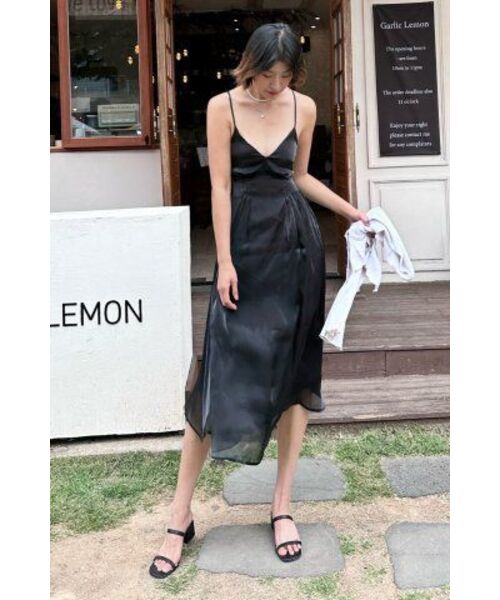HYBERNAT(ハイバーナット)の「オーガンザサスペンダードレス_ブラック(ワンピース・レディース・その他・SMALL/MEDIUM)」の7枚目の写真