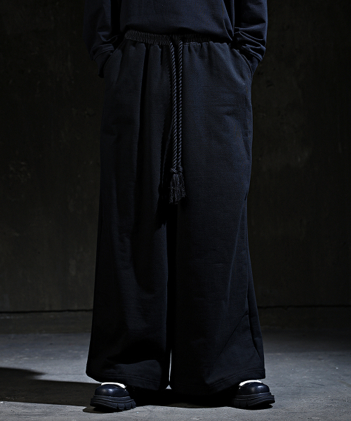 Cotton wide pants