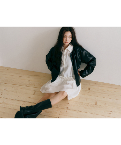 Yuje(ユジェ)の「HEMLINE DRESS (2color)(ワンピース・レディース・ブラック/アイボリー・FREE)」の6枚目の写真
