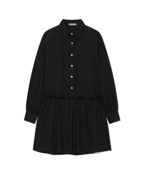 Yuje(ユジェ)の「HEMLINE DRESS (2color)(ワンピース・レディース・ブラック/アイボリー・FREE)」の12枚目の写真