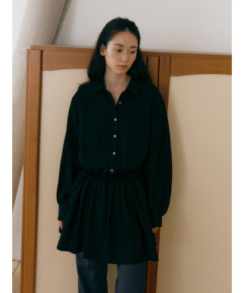 Yuje(ユジェ)の「HEMLINE DRESS (2color)(ワンピース・レディース・ブラック/アイボリー・FREE)」の18枚目の写真