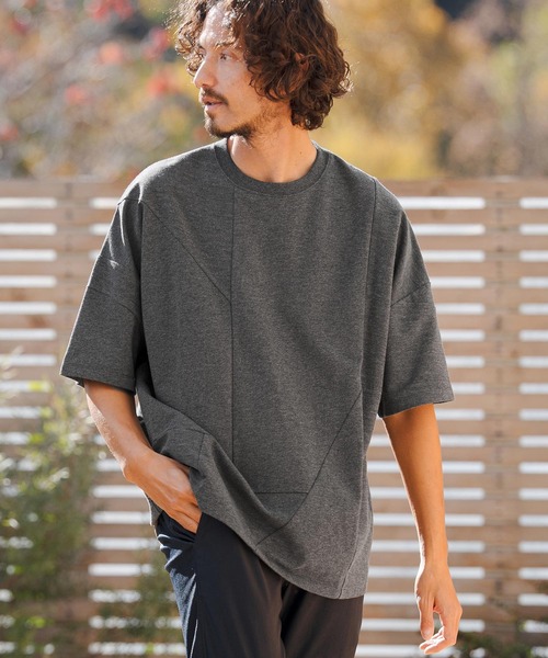 CAMBIO（カンビオ）の「mt10146- MINI URAKE  Random Patchwork Tee パッチワークTシャツ(S60826cmb)（Tシャツ/カットソー・メンズ・ブラック/ホワイト/チャコール・S/M/L）」の5枚目の写真
