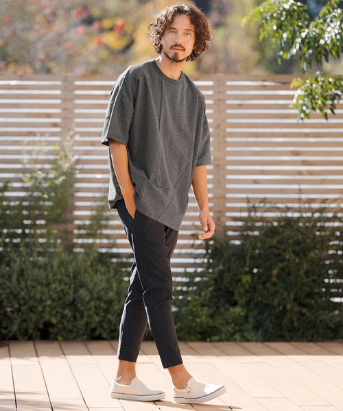 CAMBIO（カンビオ）の「mt10146- MINI URAKE  Random Patchwork Tee パッチワークTシャツ(S60826cmb)（Tシャツ/カットソー・メンズ・ブラック/ホワイト/チャコール・S/M/L）」の6枚目の写真