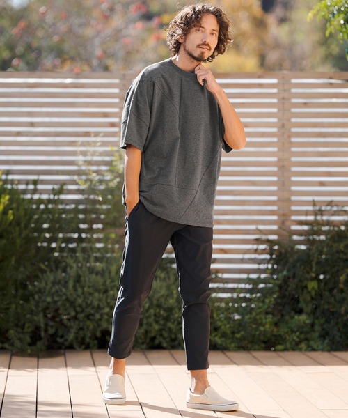 CAMBIO（カンビオ）の「mt10146- MINI URAKE  Random Patchwork Tee パッチワークTシャツ(S60826cmb)（Tシャツ/カットソー・メンズ・ブラック/ホワイト/チャコール・S/M/L）」の7枚目の写真