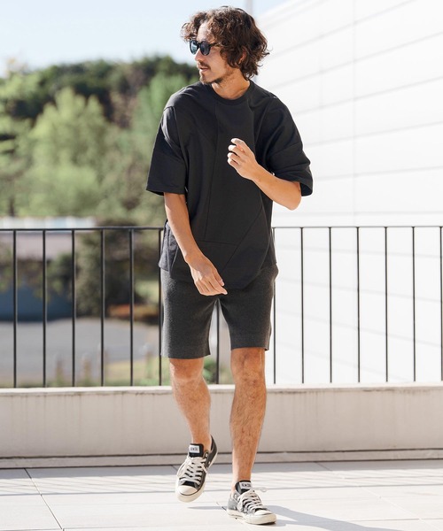 CAMBIO（カンビオ）の「mt10146- MINI URAKE  Random Patchwork Tee パッチワークTシャツ(S60826cmb)（Tシャツ/カットソー・メンズ・ブラック/ホワイト/チャコール・S/M/L）」の10枚目の写真