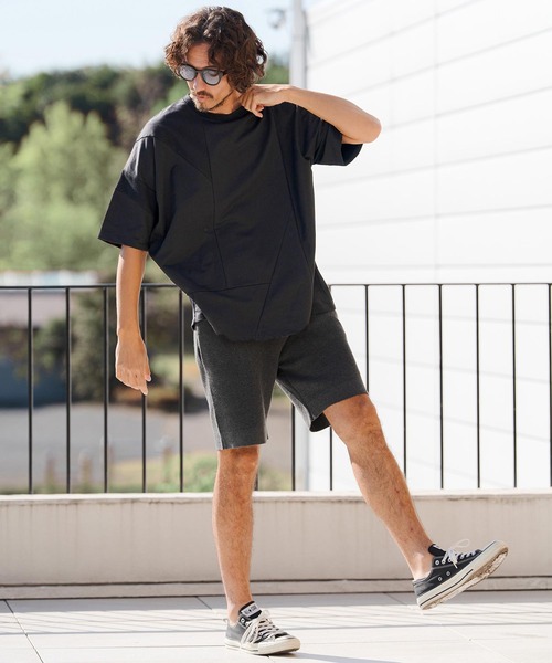 CAMBIO（カンビオ）の「mt10146- MINI URAKE  Random Patchwork Tee パッチワークTシャツ(S60826cmb)（Tシャツ/カットソー・メンズ・ブラック/ホワイト/チャコール・S/M/L）」の12枚目の写真