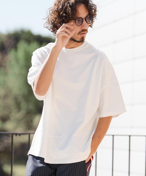 CAMBIO（カンビオ）の「mt10146- MINI URAKE  Random Patchwork Tee パッチワークTシャツ(S60826cmb)（Tシャツ/カットソー・メンズ・ブラック/ホワイト/チャコール・S/M/L）」の13枚目の写真