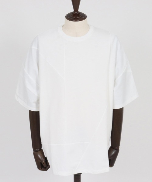 CAMBIO（カンビオ）の「mt10146- MINI URAKE  Random Patchwork Tee パッチワークTシャツ(S60826cmb)（Tシャツ/カットソー・メンズ・ブラック/ホワイト/チャコール・S/M/L）」の17枚目の写真