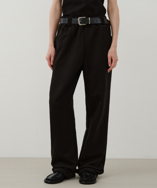 WEDNESDAYOASISFORWOMEN（ウェンズデー オアシス フォー ウーマン）の「W/ベルト付きストリングスウェットパンツ_BLACK(W25-PT28)（スウェットパンツ・レディース・ブラック・OS）」の3枚目の写真