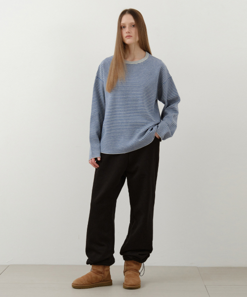 WEDNESDAYOASISFORWOMEN（ウェンズデー オアシス フォー ウーマン）の「W/ベルト付きストリングスウェットパンツ_BLACK(W25-PT28)（スウェットパンツ・レディース・ブラック・OS）」の4枚目の写真