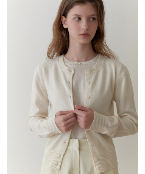 RE_L(リエル)の「Pea wool cardigan (ivory)(カーディガン/ボレロ・レディース・その他・FREE)」の2枚目の写真