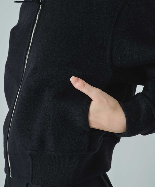 CASHMERE CASHMERE(カシミヤカシミヤ)の「【CASHMERE CASHMERE/カシミヤカシミヤ】CASHMERE/SILK/WOOL MA-1/カシミヤシルクウールMA-1/ブルゾン(ブルゾン・レディース・ダークネイビー/ブラック・40/44)」の7枚目の写真