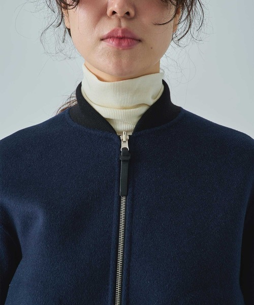 CASHMERE CASHMERE(カシミヤカシミヤ)の「【CASHMERE CASHMERE/カシミヤカシミヤ】CASHMERE/SILK/WOOL MA-1/カシミヤシルクウールMA-1/ブルゾン(ブルゾン・レディース・ダークネイビー/ブラック・40/44)」の19枚目の写真