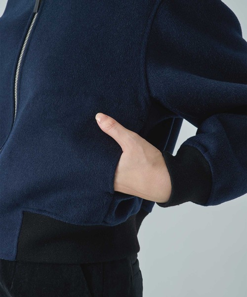 CASHMERE CASHMERE(カシミヤカシミヤ)の「【CASHMERE CASHMERE/カシミヤカシミヤ】CASHMERE/SILK/WOOL MA-1/カシミヤシルクウールMA-1/ブルゾン(ブルゾン・レディース・ダークネイビー/ブラック・40/44)」の20枚目の写真