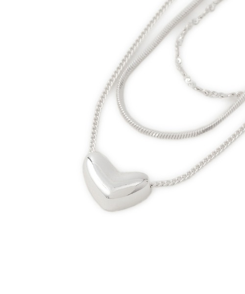 VIS(ビス)の「ハートレイヤードネックレス(ネックレス・レディース・シルバー/ゴールド・FREE)」の7枚目の写真