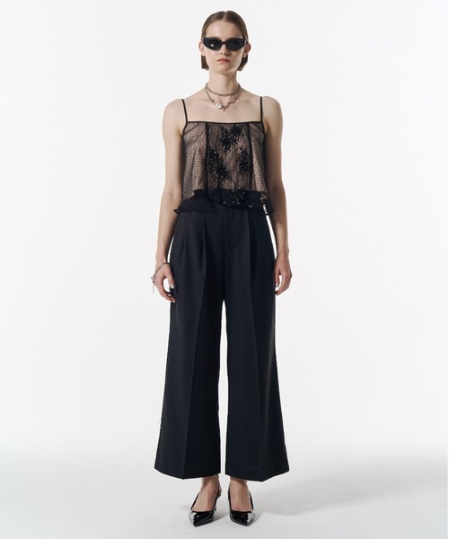 JOSE MOON（ジョゼムーン）の「PANEL CUT LACE CAMISOLE/パネルカットレースキャミソール（キャミソール・レディース・ブラック/ベージュ・FREE）」の8枚目の写真