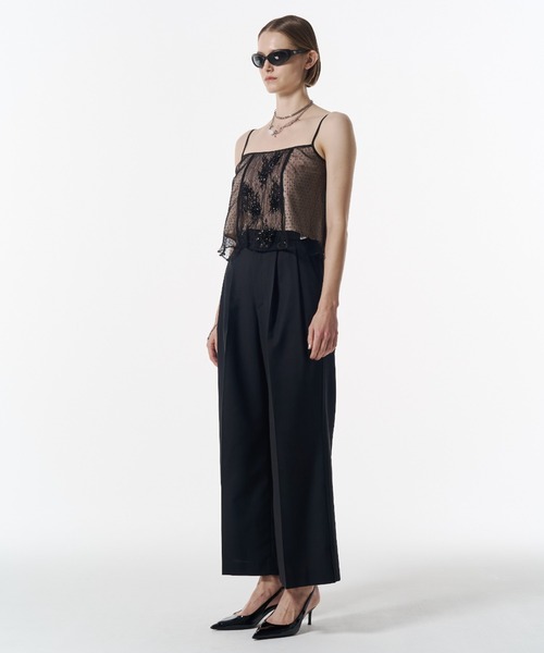 JOSE MOON（ジョゼムーン）の「PANEL CUT LACE CAMISOLE/パネルカットレースキャミソール（キャミソール・レディース・ブラック/ベージュ・FREE）」の9枚目の写真